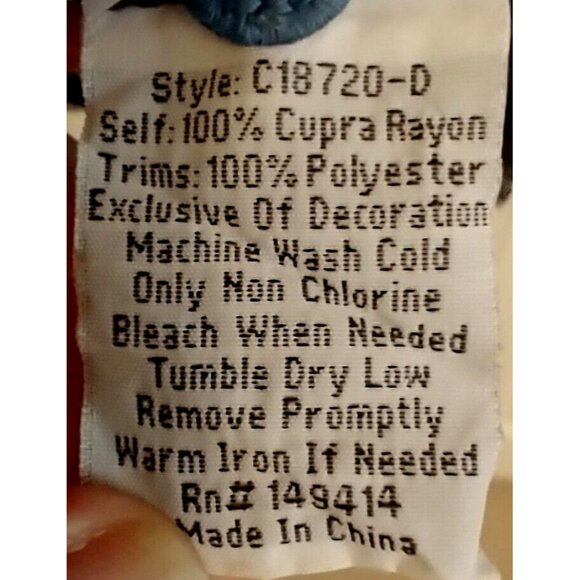 SOLD_SOLD_SOLD!!  JOHNNY WAS Vista Blouse Blue Night Embroidered Boho Tunic Top - Picture 11 of 11